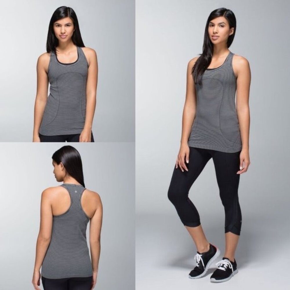 Lululemon Run Swiftly Tech Racerback Stripe Run Y… - image 1